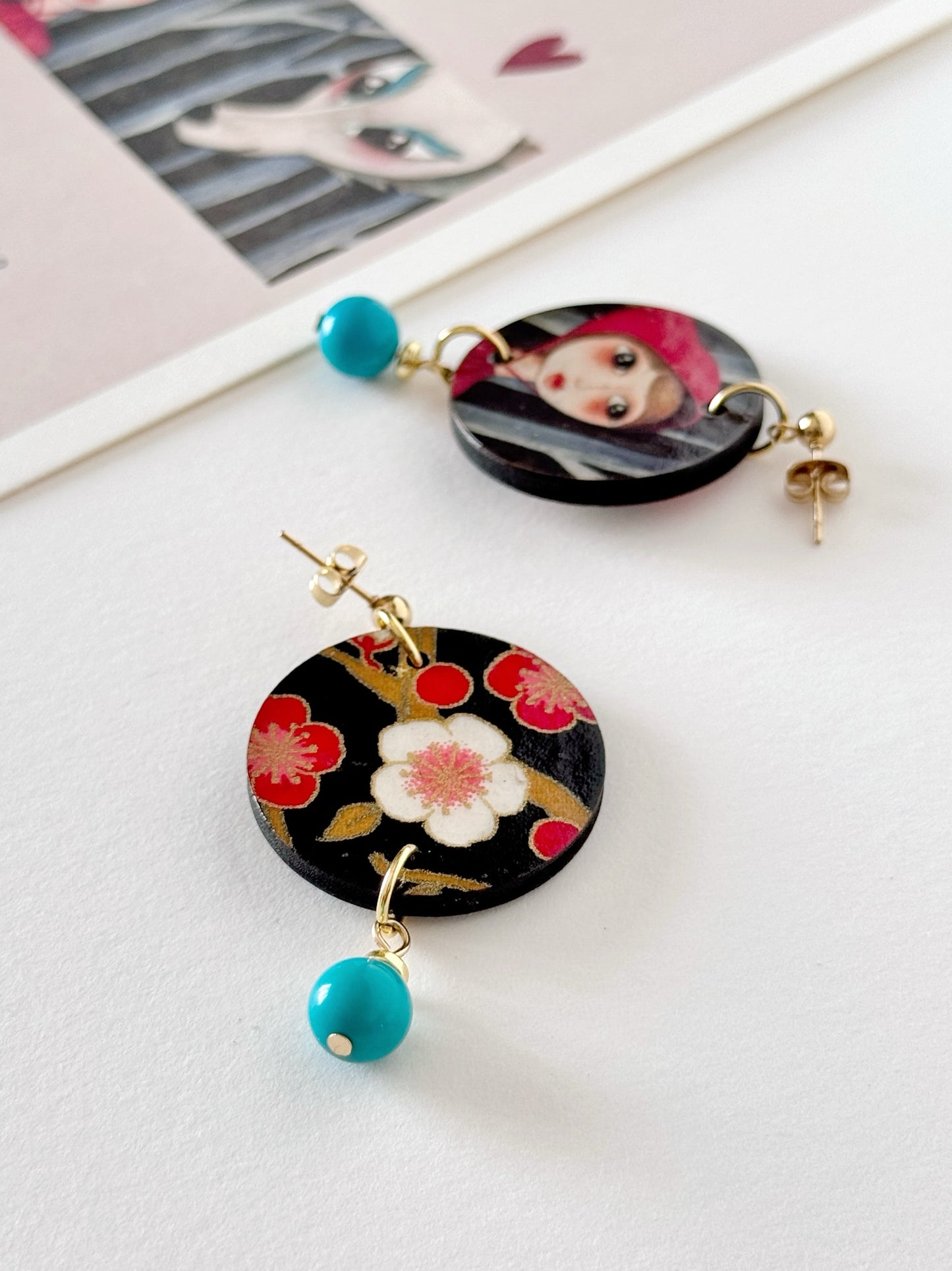 Orecchini pendenti Per sempre insieme con pietre dure