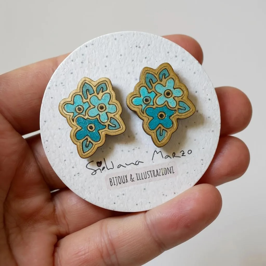 Orecchini Bouquet azzurro