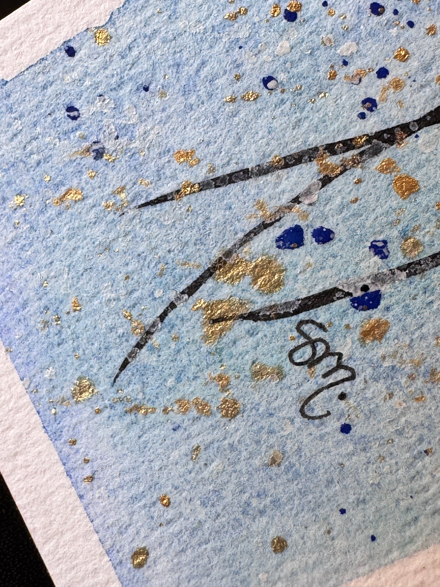 Segnalibro fiori blu