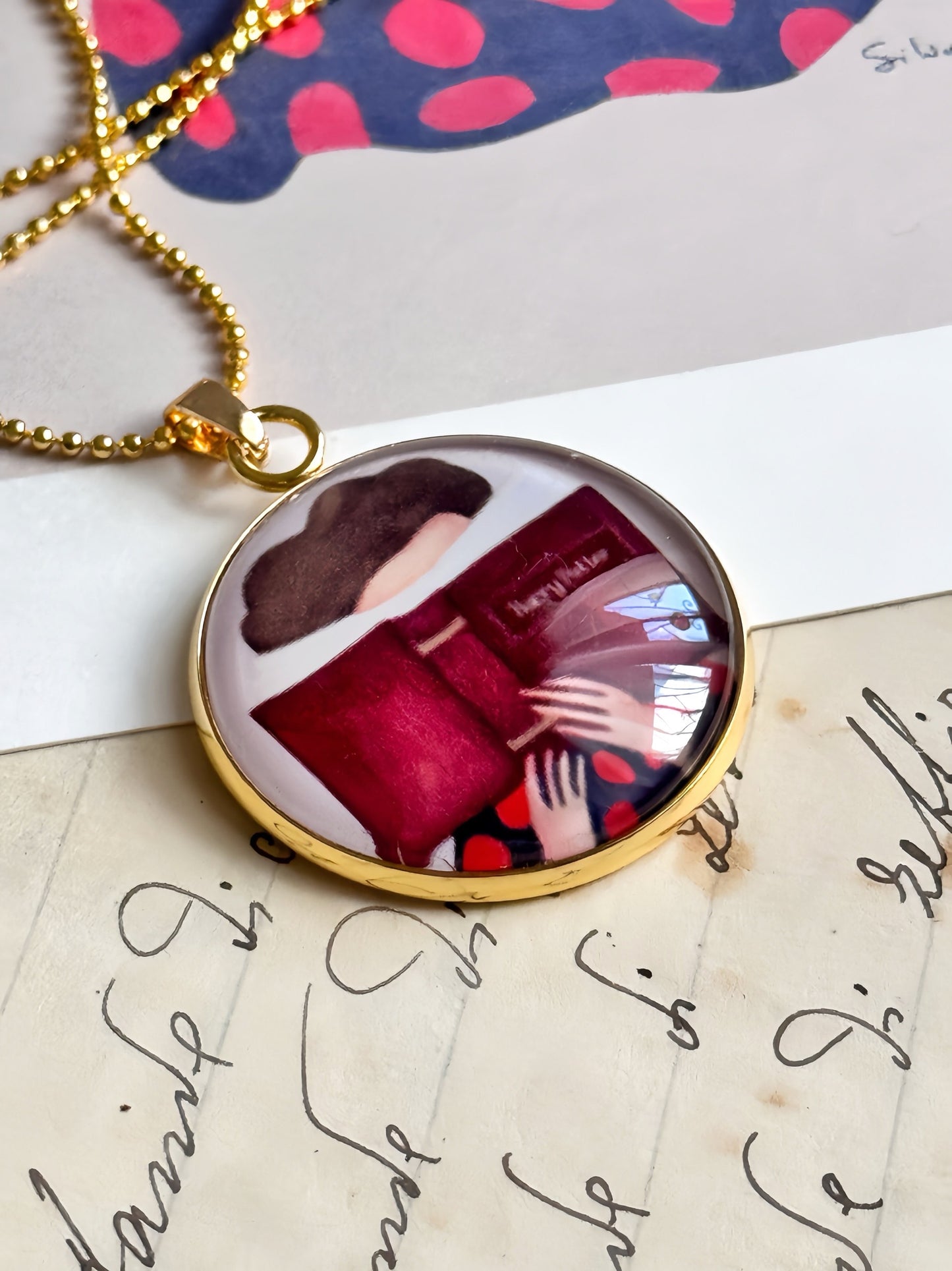 Collana con ciondolo La divoratrice di libri