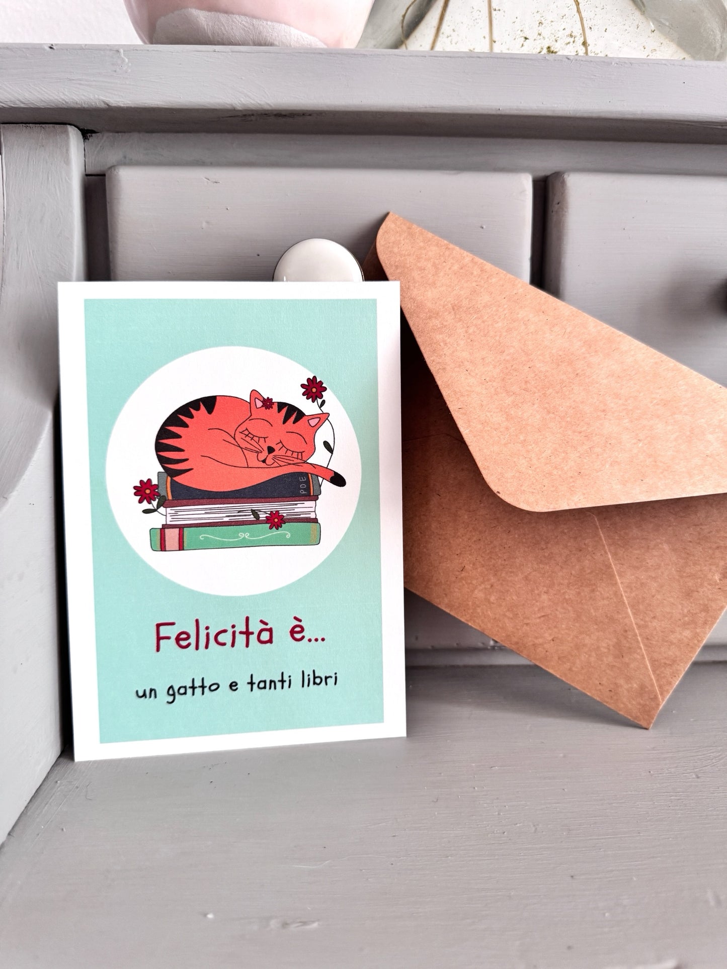 Cartolina Miao e i libri