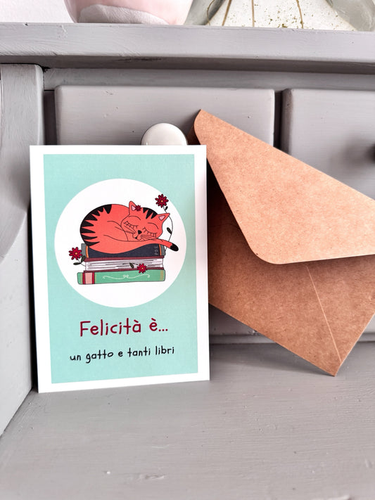 Cartolina Miao e i libri