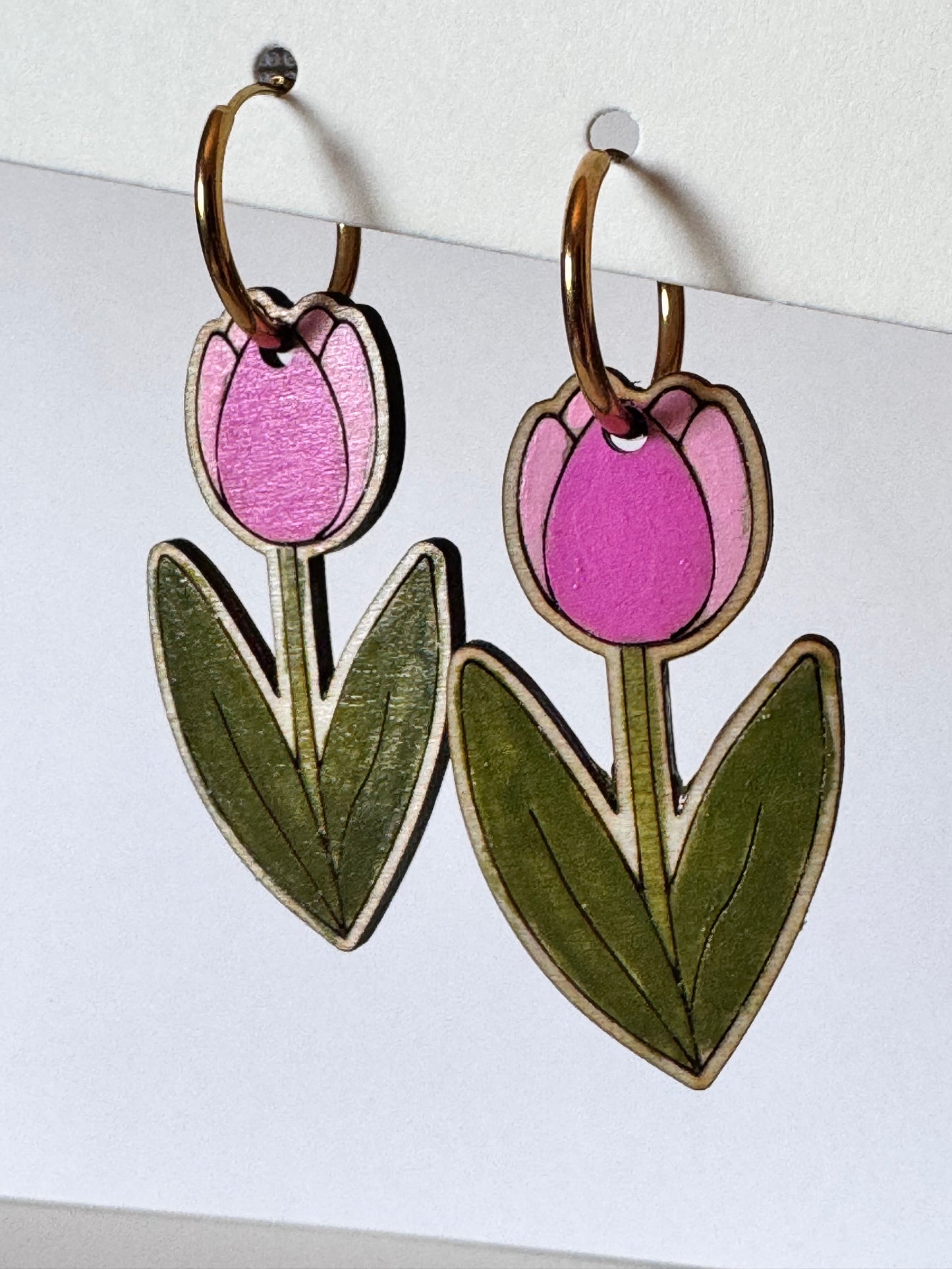 Orecchini Tulipani rosa