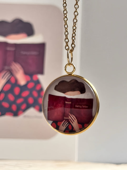 Collana con ciondolo La divoratrice di libri